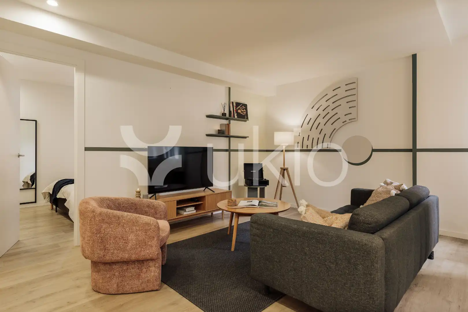 Wohnzimmer von Wohnungen zur Miete in Barcelona mit Klimaanlage, Heizung und Möbliert