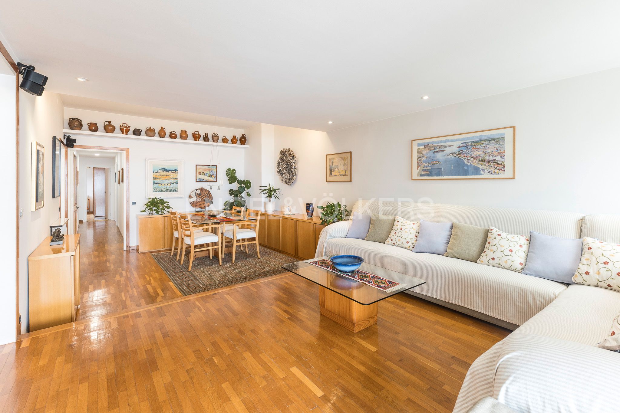 Sala d'estar de Apartament en venda en  Barcelona Capital amb Calefacció, Parquet i Terrassa