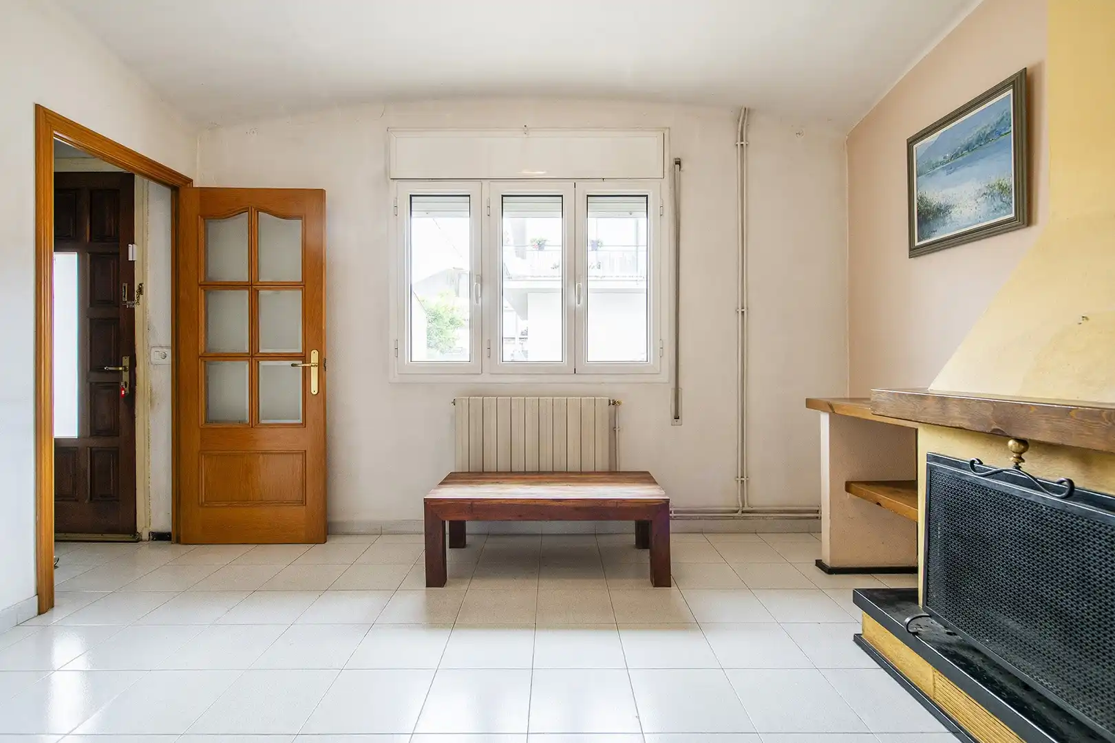 Wohnzimmer von Einfamilien-Reihenhaus zum Verkauf in Banyoles mit Heizung, Terrasse und Balkon