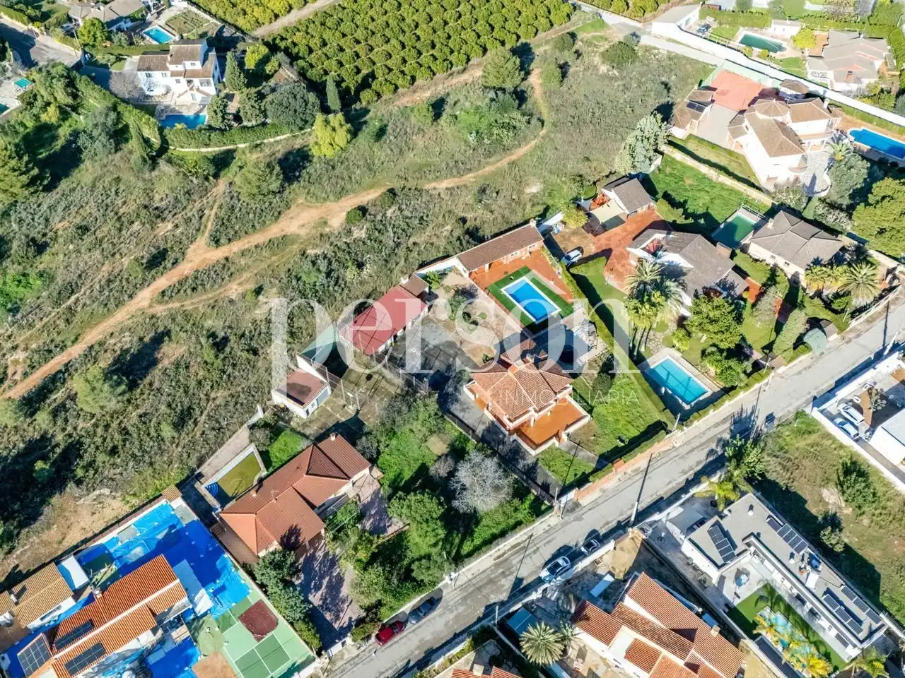 Vista exterior de Casa o chalet en venta en Chiva con Jardín privado, Terraza y Piscina