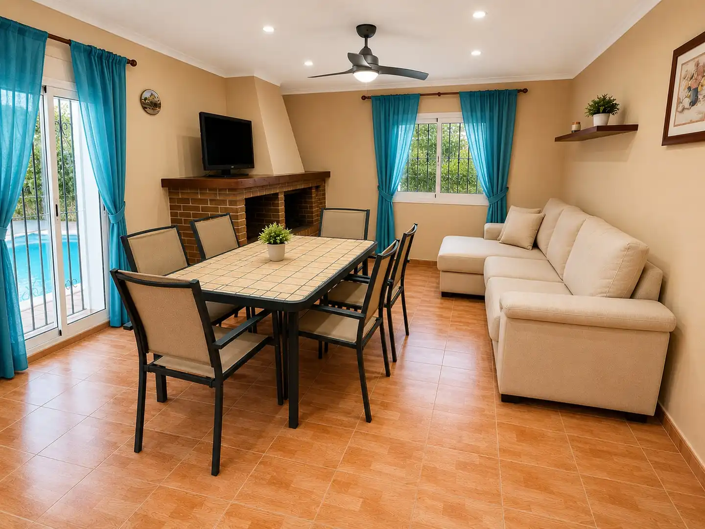 Living room of Houses for rent in Mont-roig del Camp  with Heating, Private garden and Storage room