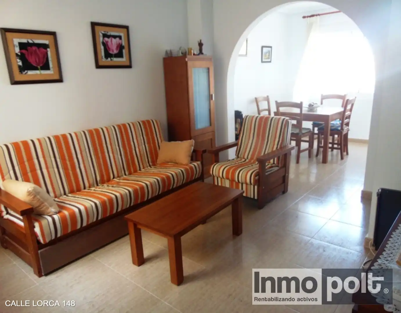 Sala d'estar de Casa adosada en venda en Murcia amb Aire condicionat, Terrassa i Moblat