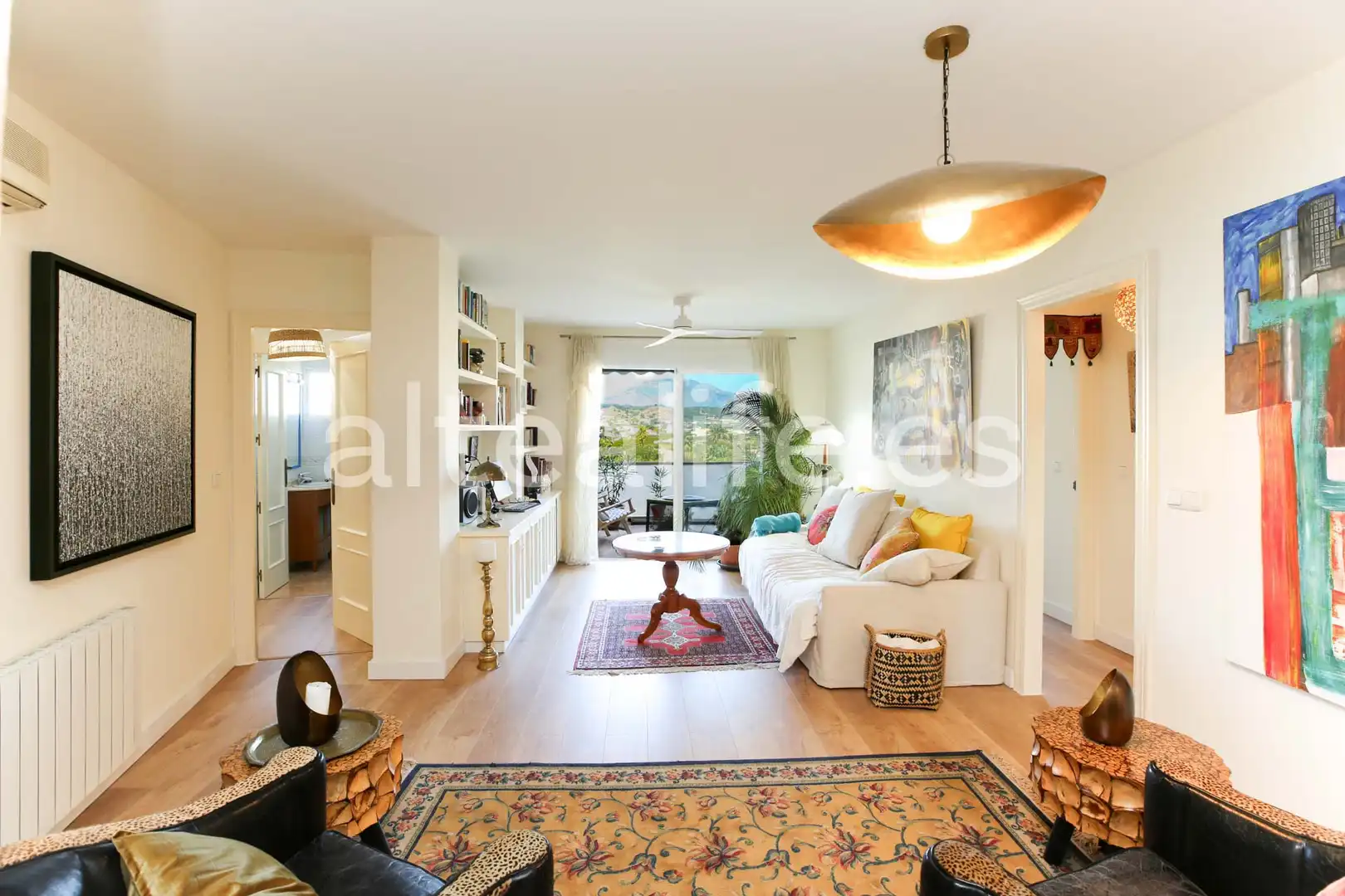 Wohnzimmer von Dachboden zum Verkauf in Altea mit Klimaanlage und Terrasse