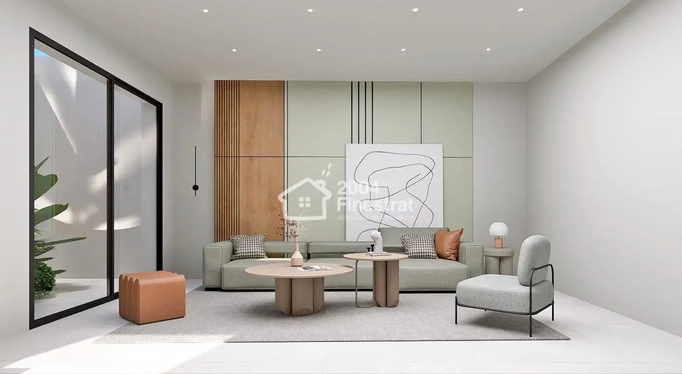 Sala d'estar de Casa o xalet en venda en Finestrat amb Aire condicionat, Jardí privat i Terrassa