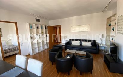 Sala d'estar de Pis de lloguer en  Barcelona Capital amb Aire condicionat, Calefacció i Moblat