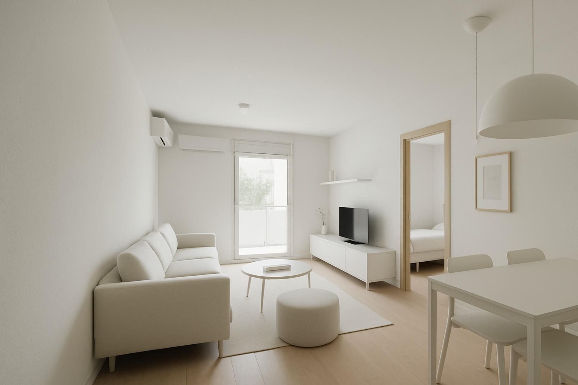 Sala de estar de Piso en venta en Vilanova i la Geltrú con Parquet y Balcón