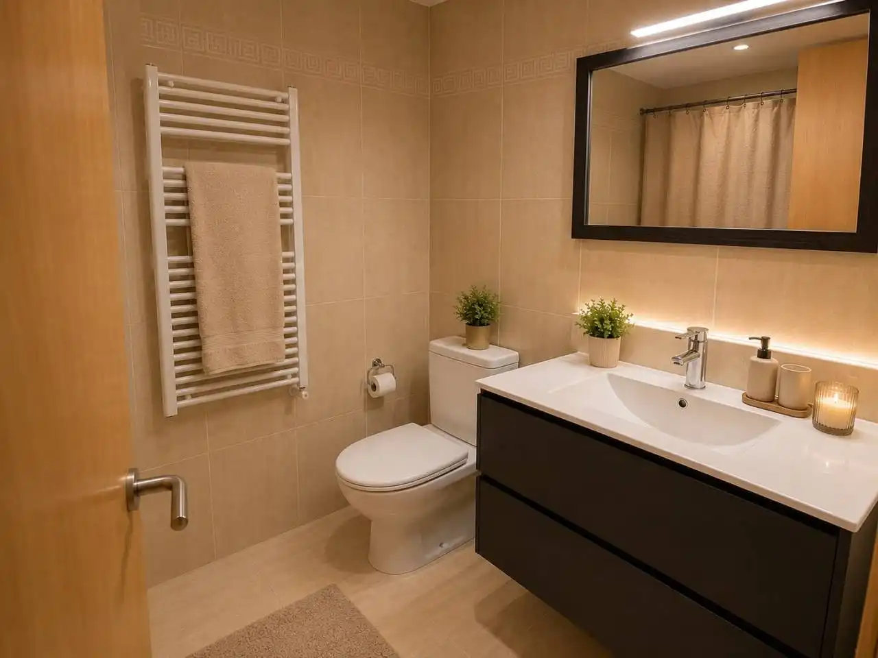 Baño de Casa adosada en venta en Lladó con Aire acondicionado, Calefacción y Jardín privado