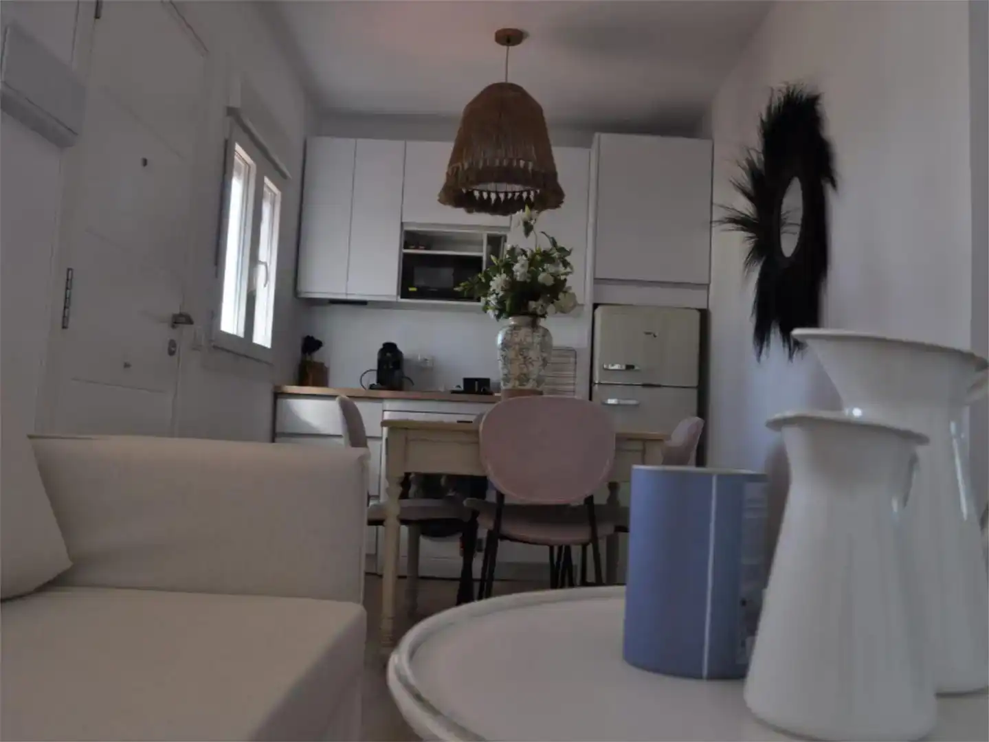Comedor de Apartamento de alquiler en Barbate con Aire acondicionado, Jardín privado y Piscina