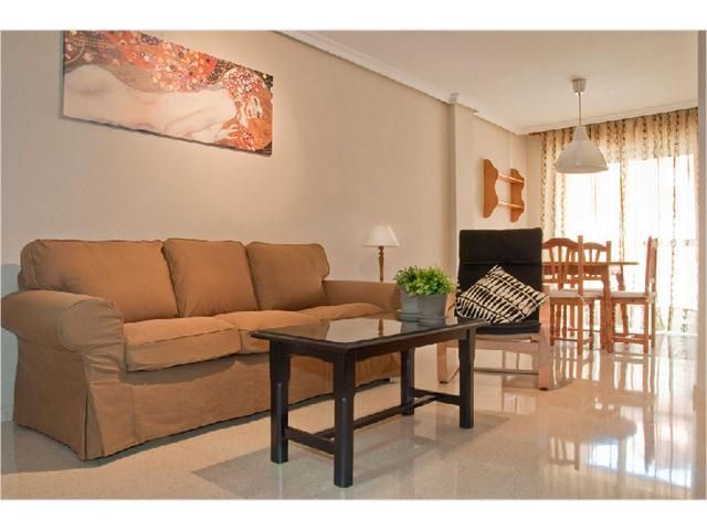 Living room of Apartment to rent in  Almería Capital  with Air Conditioner, Furnished and Washing machine
