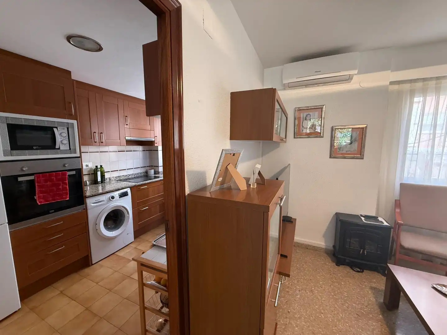 Küche von Wohnung zum Verkauf in Valencia mit Klimaanlage und Balkon