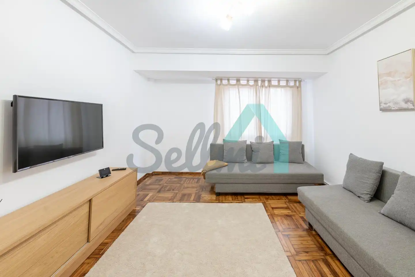 Wohnzimmer von Wohnung zur Miete in Oviedo  mit Heizung, Parkett und Terrasse
