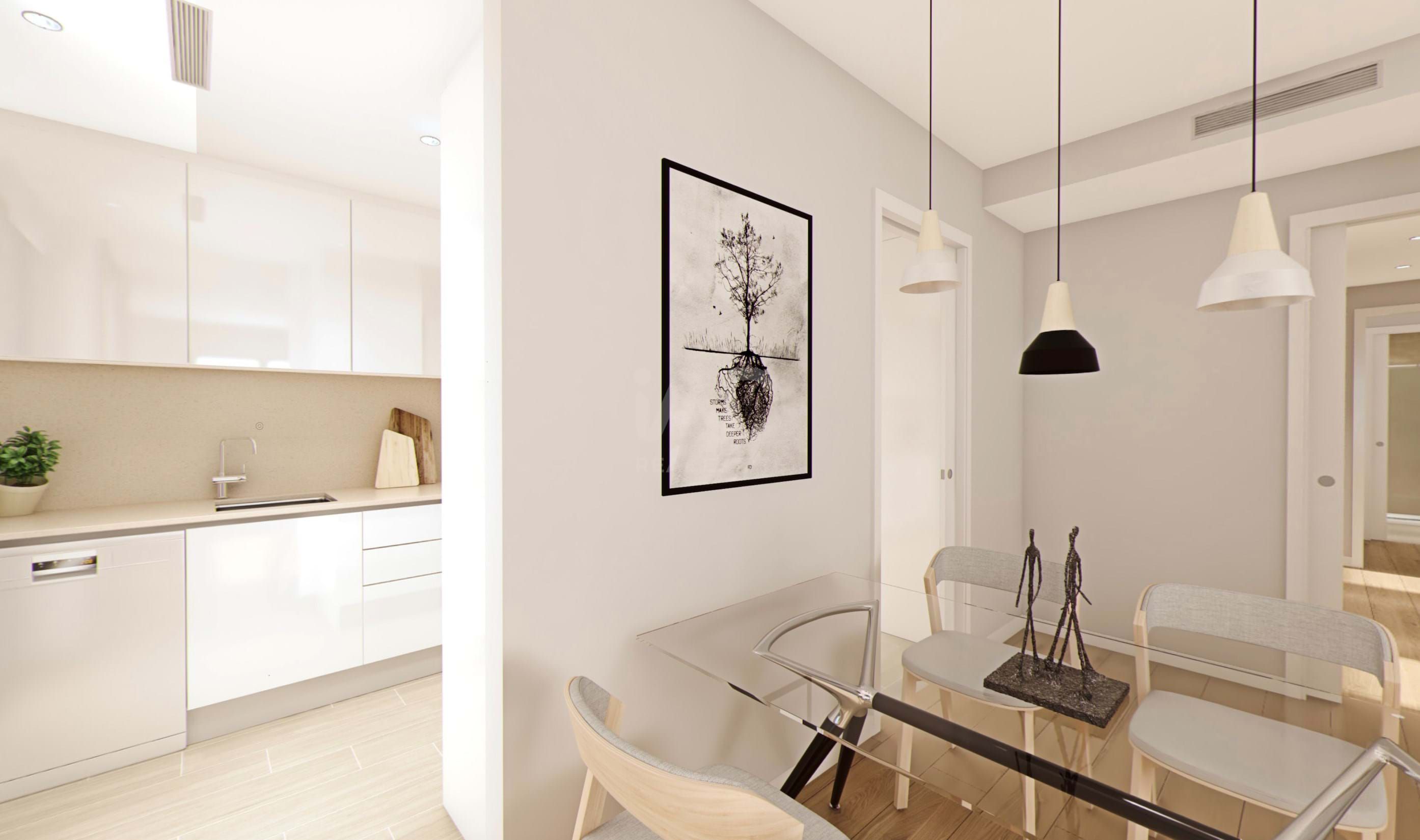 Dining room of Flat for sale in Badalona  with Air Conditioner, Heating and Terrace