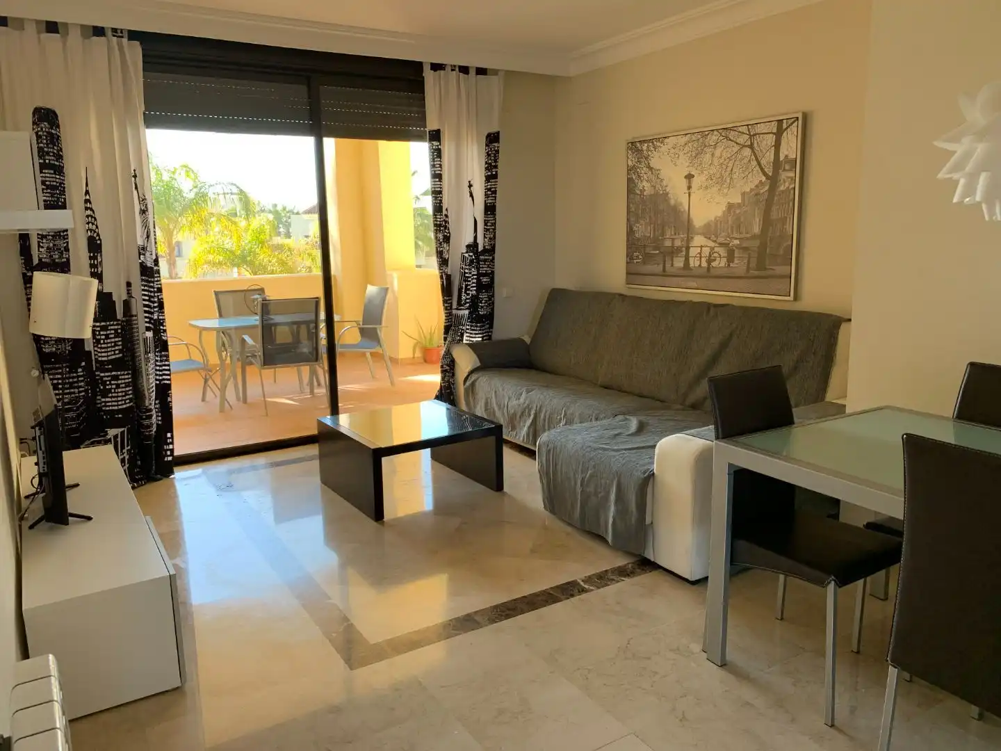 Sala de estar de Apartamento de alquiler en San Javier con Aire acondicionado, Calefacción y Terraza