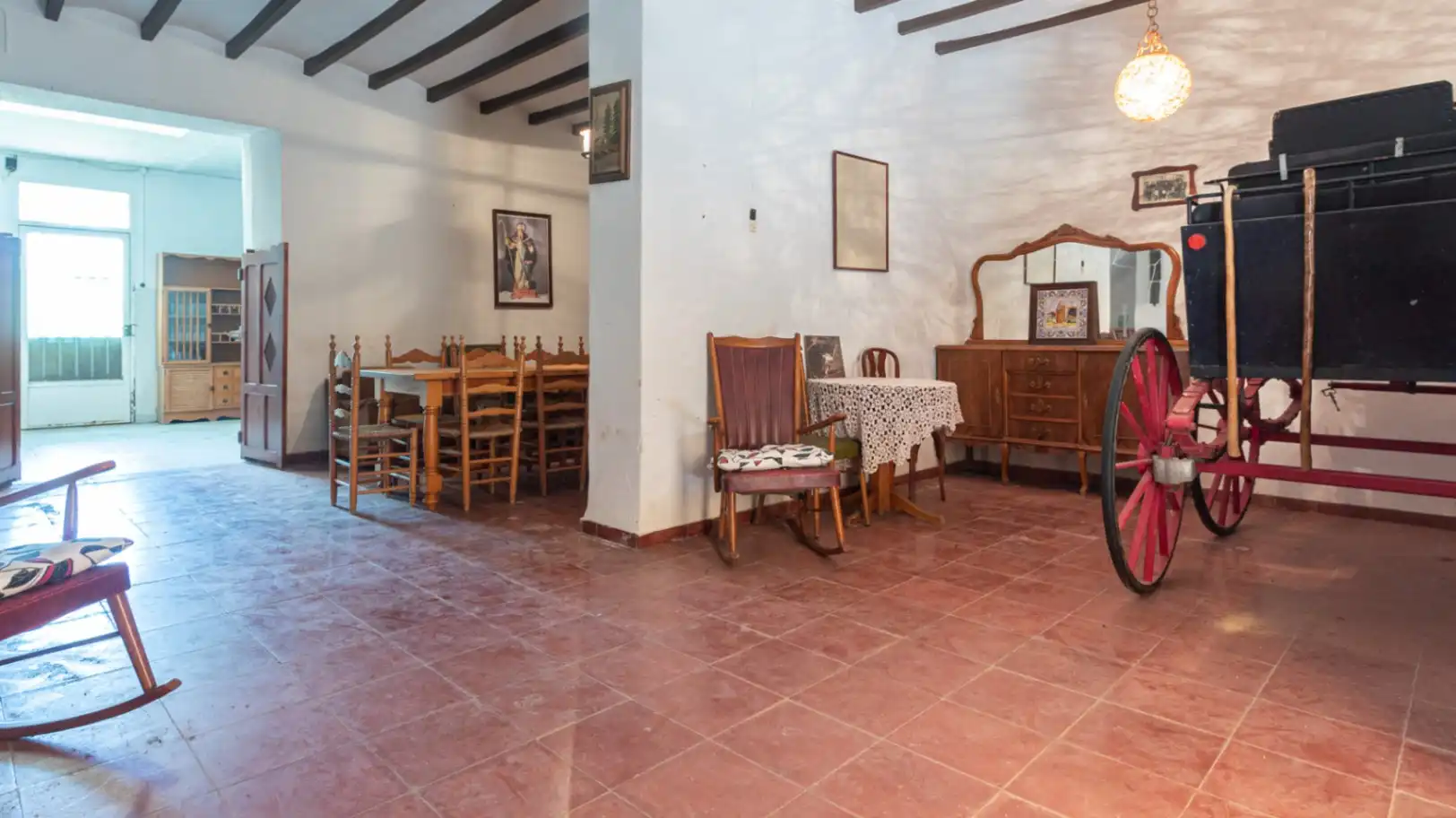Menjador de Finca rústica en venda en Beniarbeig amb Jardí privat, Terrassa i Traster