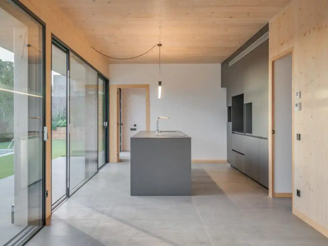 Küche von Haus oder Chalet zur Miete in Matadepera mit Privatgarten, Parkett und Schwimmbad