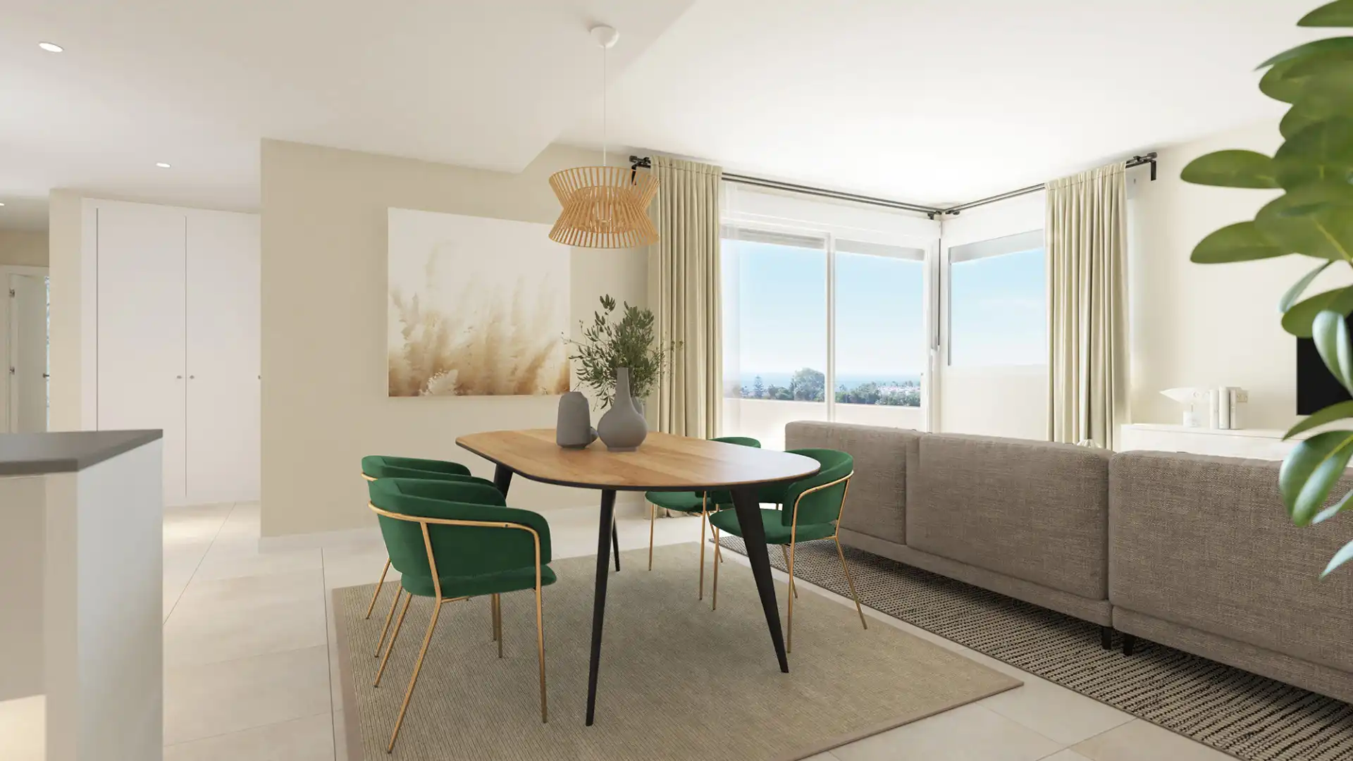 Dining room of Apartments for sale in Estepona  with Air Conditioner, Terrace and Swimming Pool