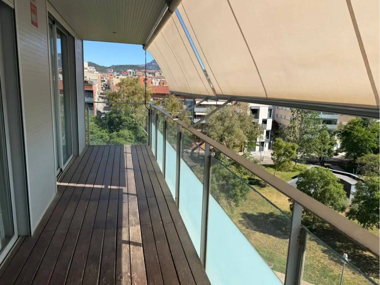 Terrace of Flat for sale in Terrassa  with Air Conditioner, Heating and Parquet flooring