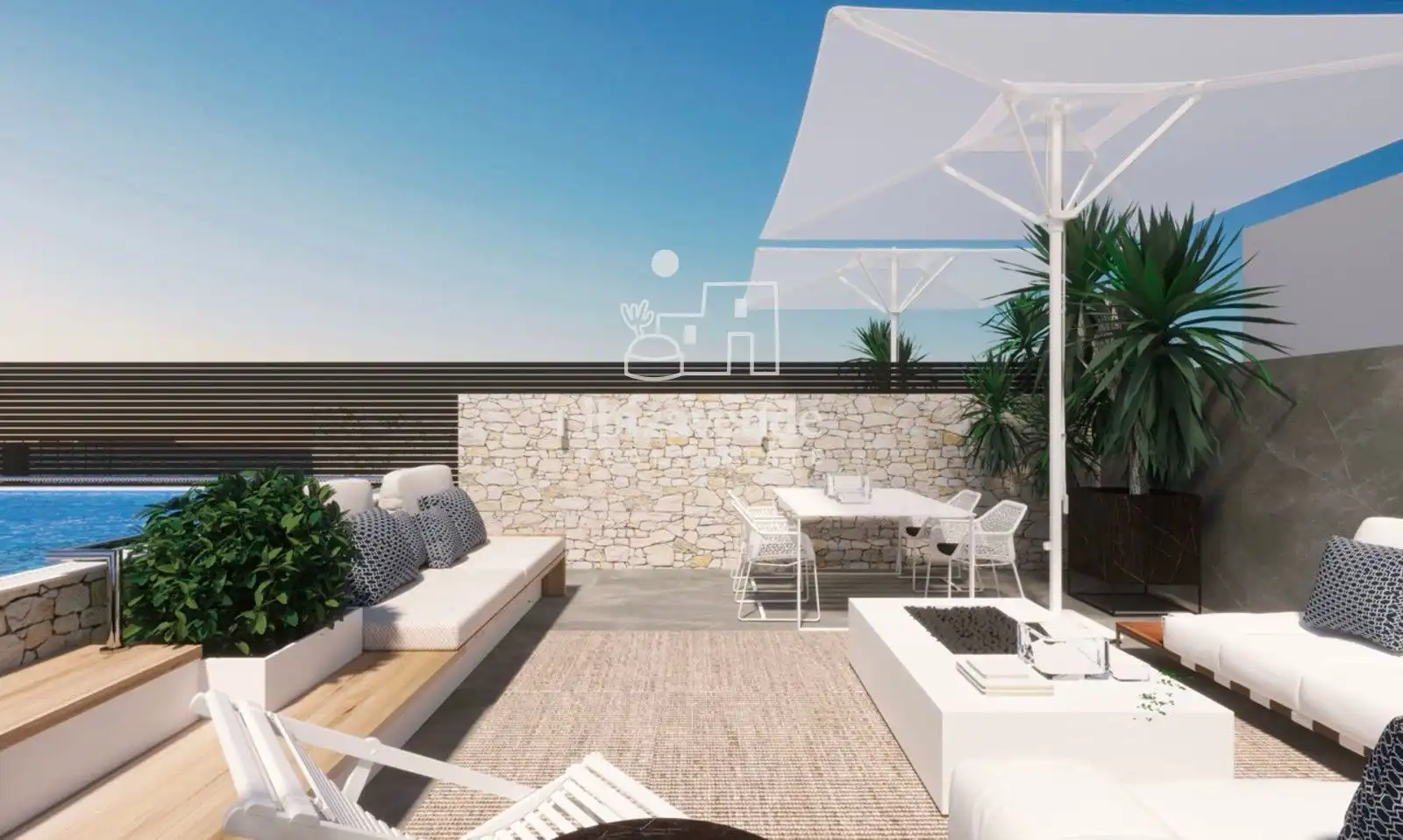 Terrace of Flat for sale in Sant Antoni de Portmany  with Heating, Terrace and Swimming Pool