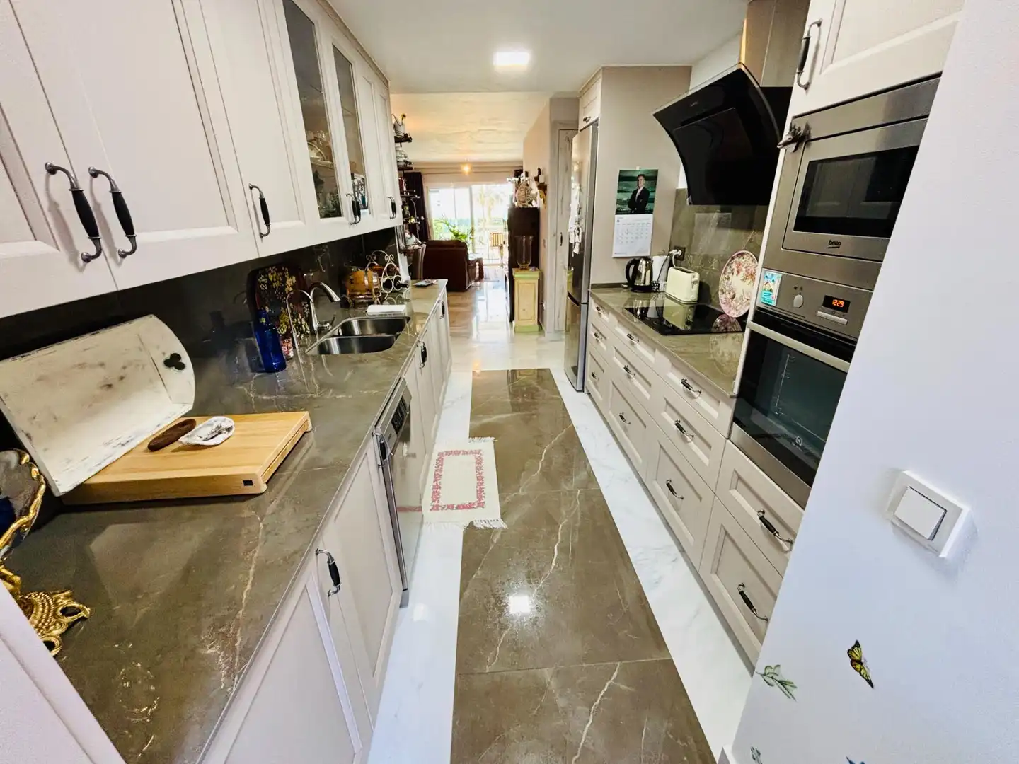 Cuina de Apartament en venda en Mijas amb Aire condicionat, Calefacció i Jardí privat