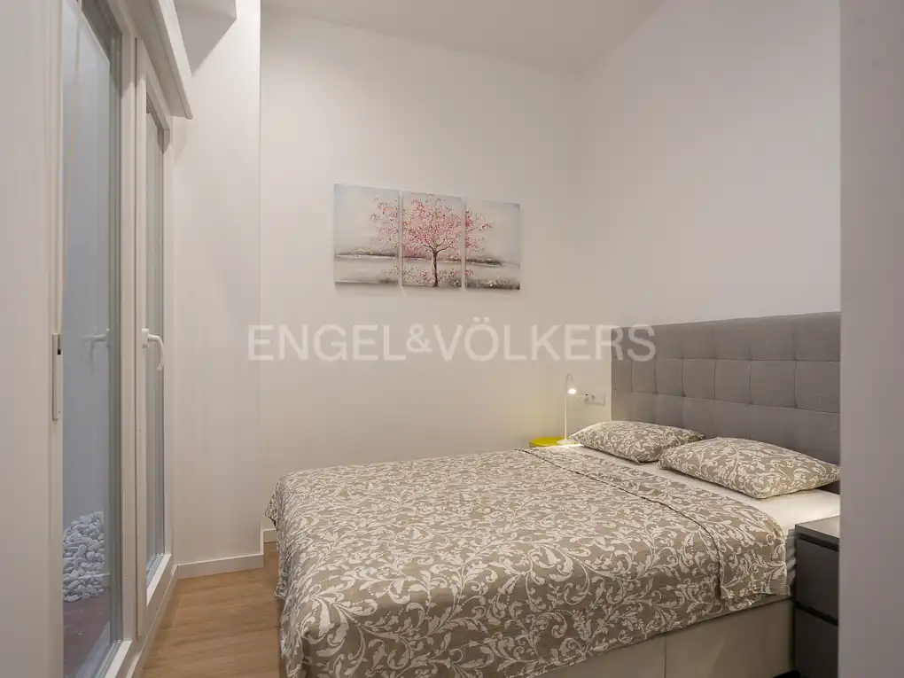 Schlafzimmer von Wohnung zur Miete in Valencia mit Klimaanlage, Heizung und Parkett
