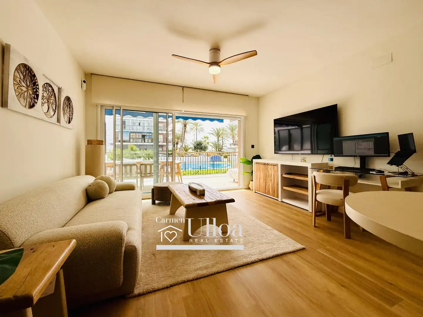 Living room of Flat for sale in Alicante / Alacant  with Air Conditioner, Private garden and Terrace