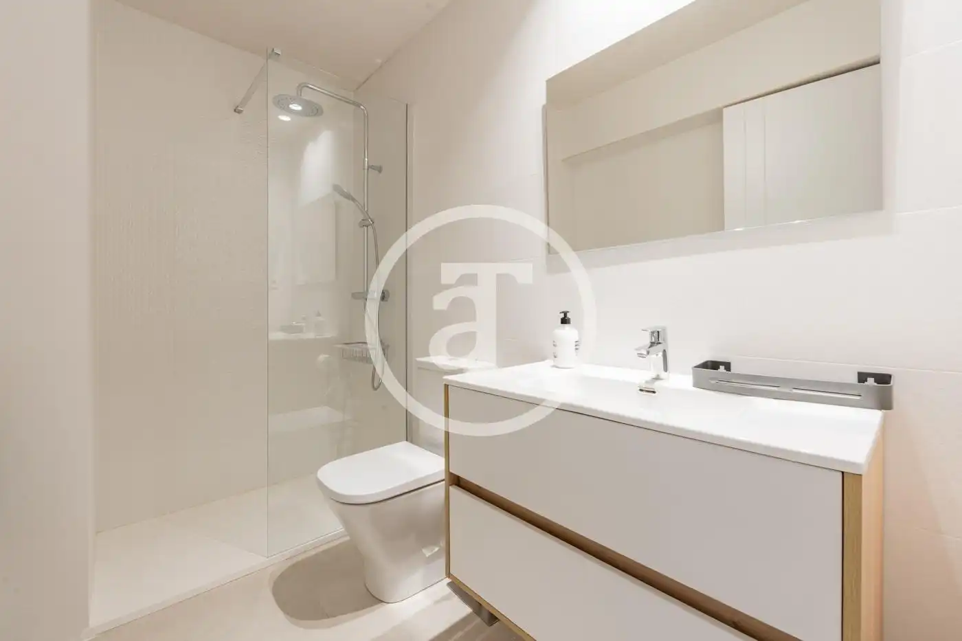 Bathroom of Flat for rent in Madrid  with Air Conditioner, Heating and Furnished
