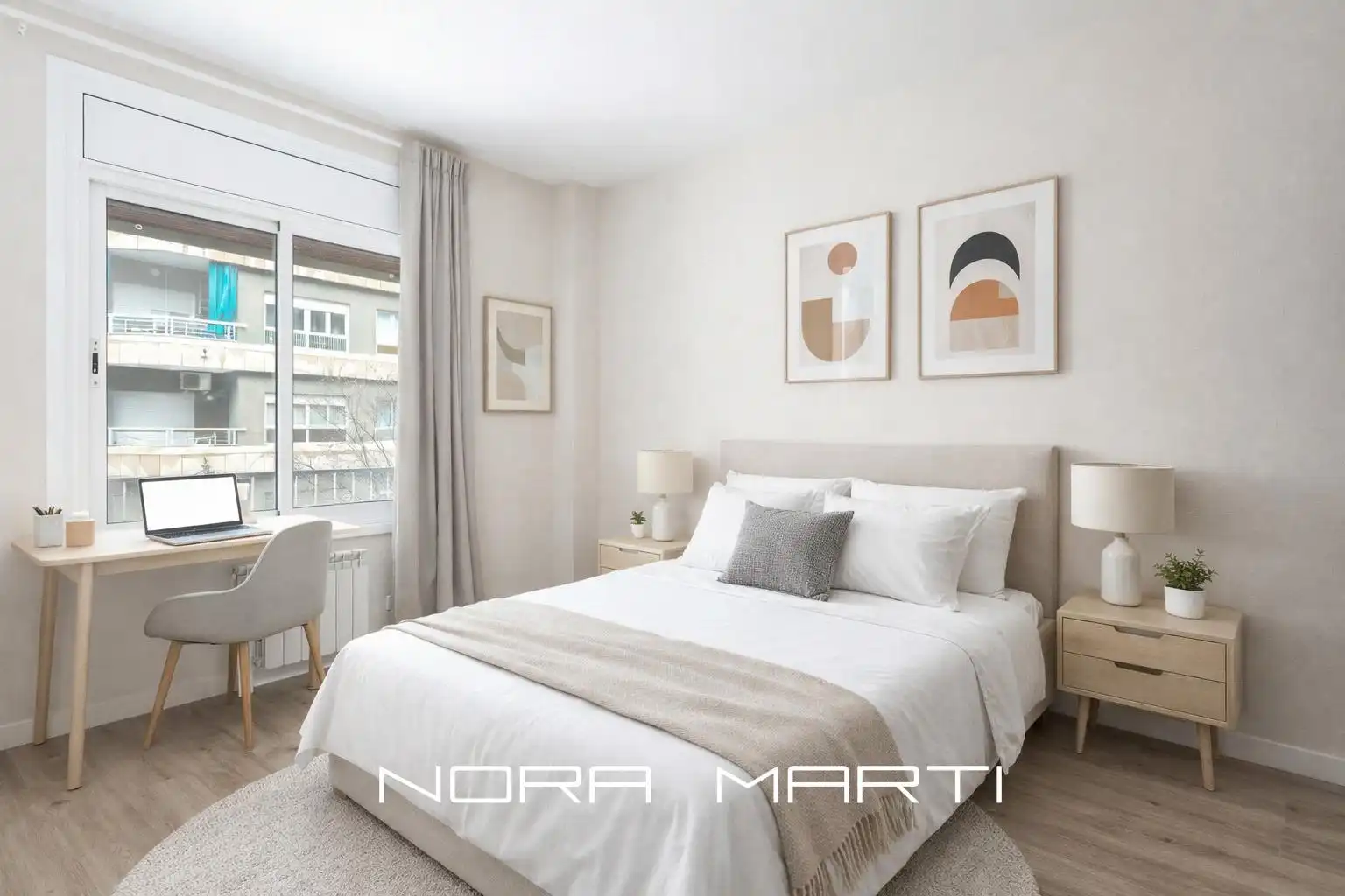 Schlafzimmer von Wohnung zum Verkauf in Barcelona mit Heizung und Balkon