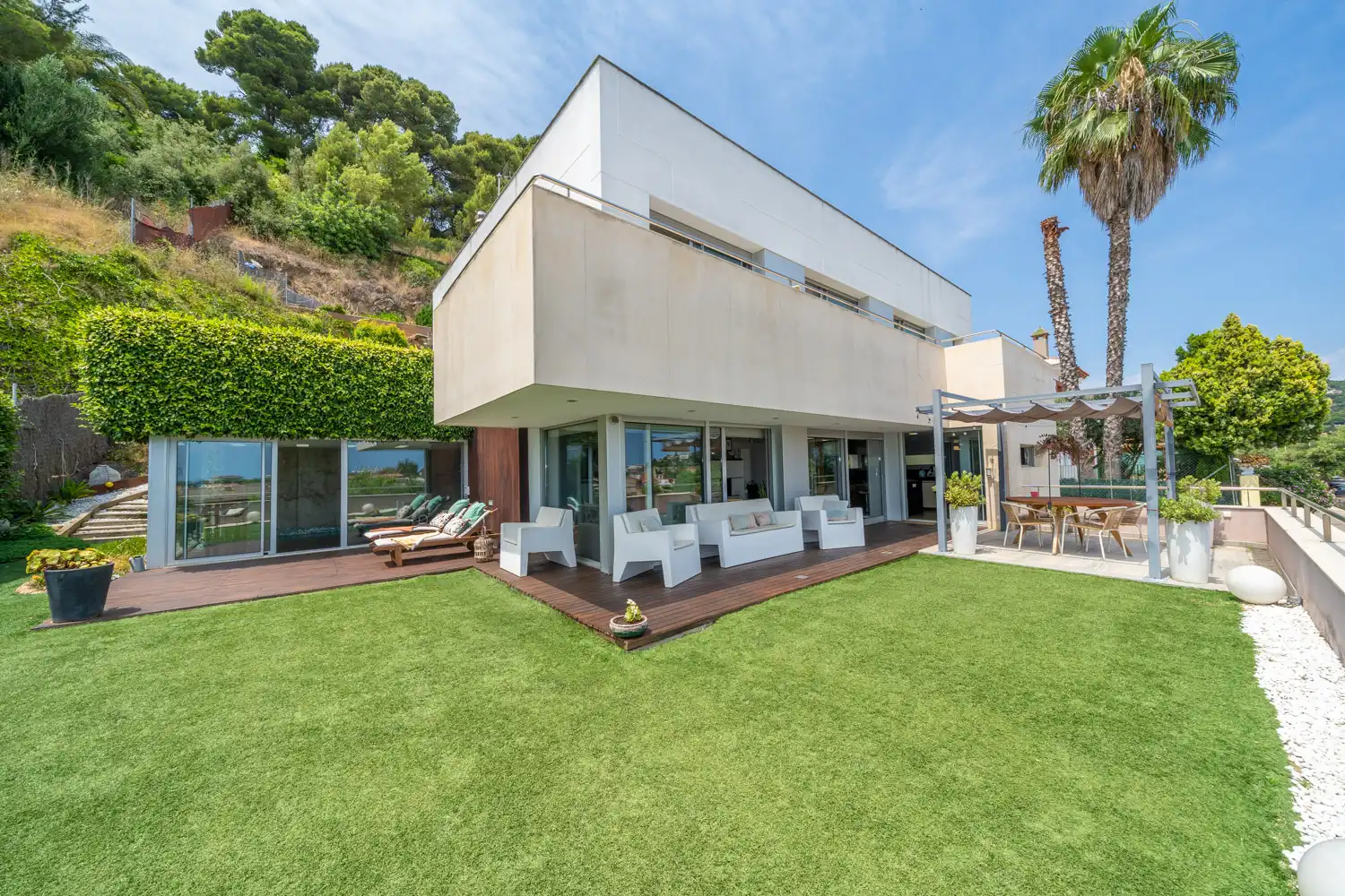Jardín de Casa o chalet en venta en Santa Susanna con Aire acondicionado, Calefacción y Jardín privado