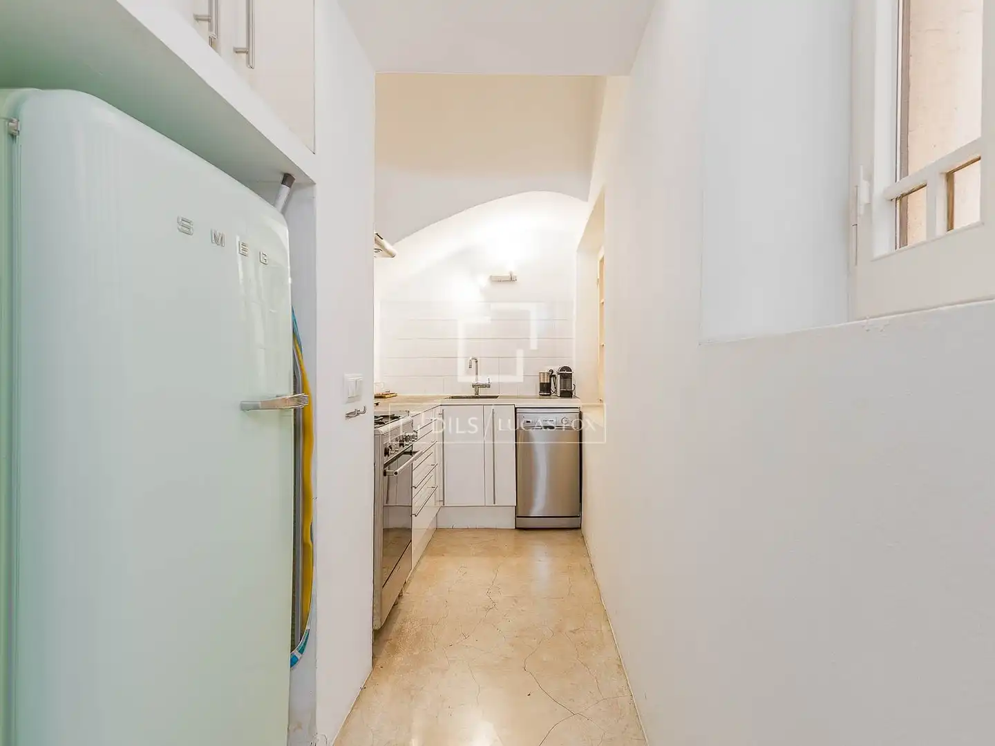 Kitchen of Flat for sale in Barcelona  with Air Conditioner, Terrace and Balcony
