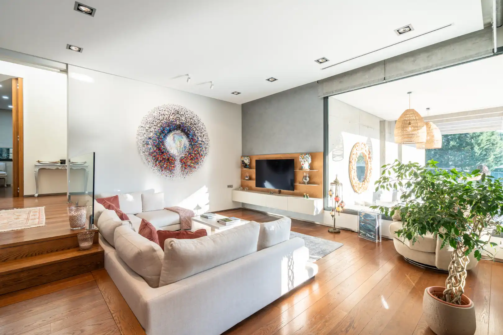 Sala de estar de Casa o chalet en venta en Villaviciosa de Odón con Aire acondicionado, Calefacción y Jardín privado