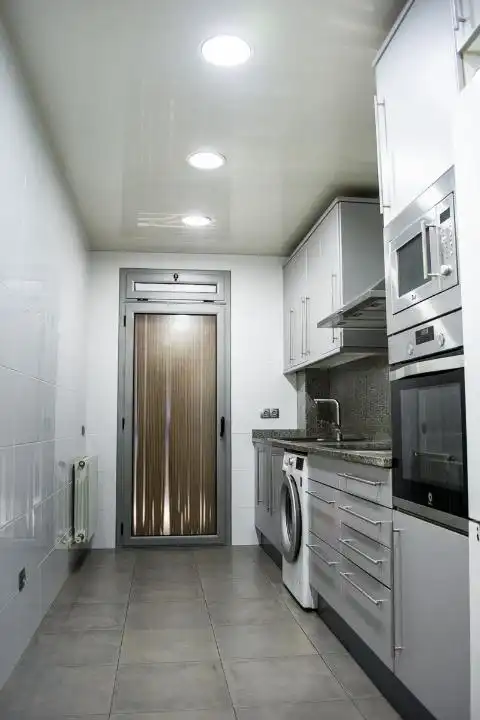 Kitchen of Flat for sale in Badalona  with Air Conditioner, Heating and Parquet flooring