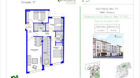 Foto 2 de Piso en venta en Calle General Amor, 7, Centro, Palencia Capital