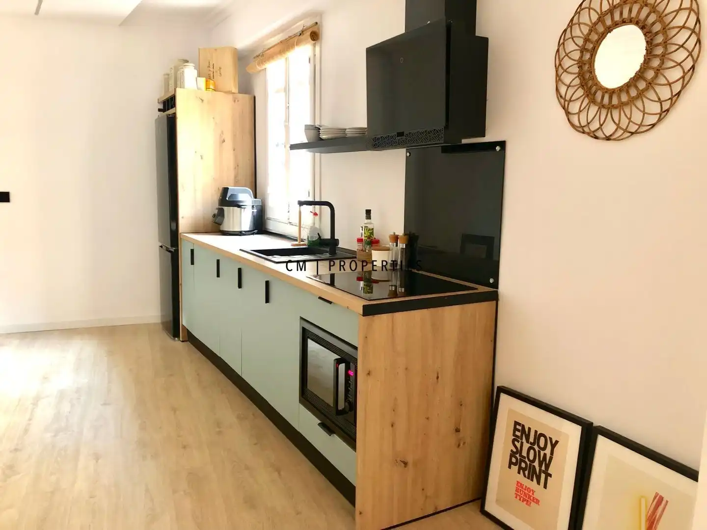 Küche von Wohnung zur Miete in Valencia mit Klimaanlage, Heizung und Möbliert