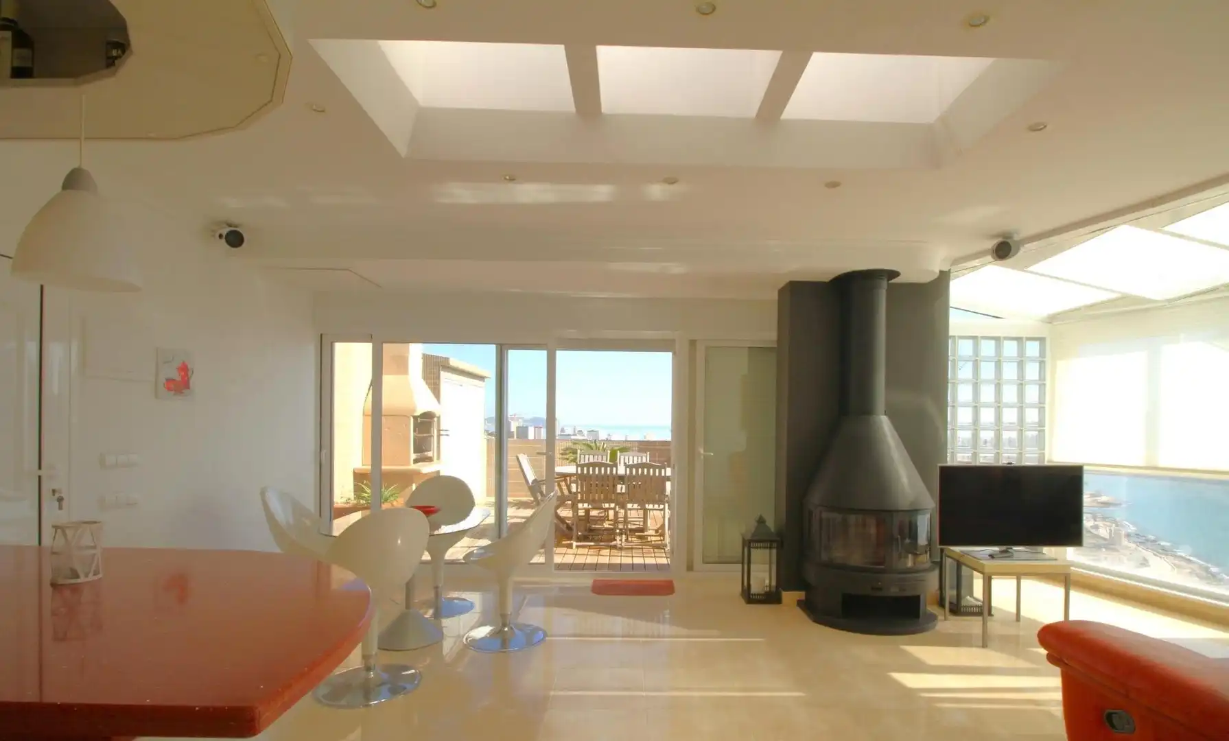 Living room of Apartments for sale in Calpe / Calp  with Air Conditioner, Heating and Private garden