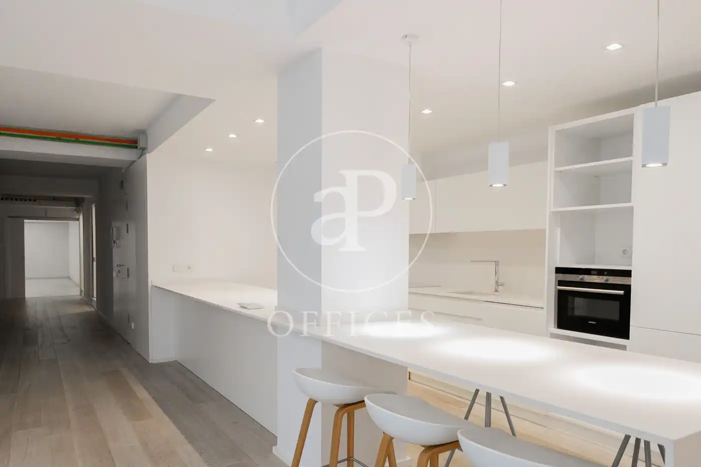 Cocina de Oficina de alquiler en Barcelona con Aire acondicionado y Calefacción