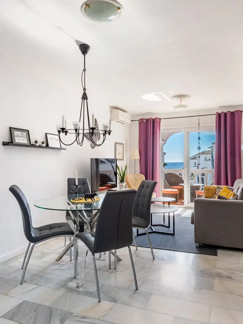 Menjador de Apartament en venda en Mijas amb Aire condicionat, Calefacció i Terrassa