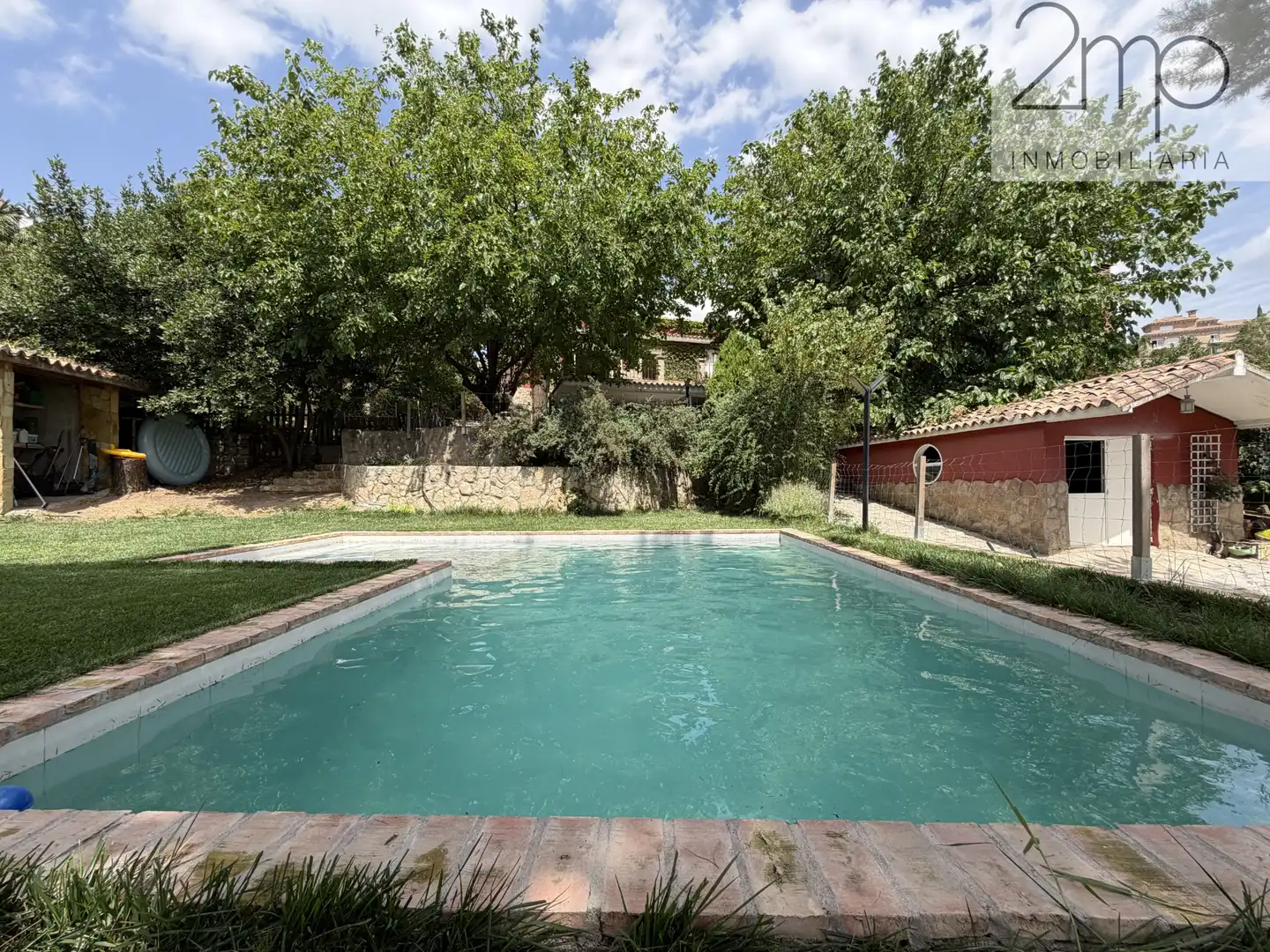 Schwimmbecken von Haus oder Chalet zur Miete in Manzanares El Real mit Heizung, Privatgarten und Parkett