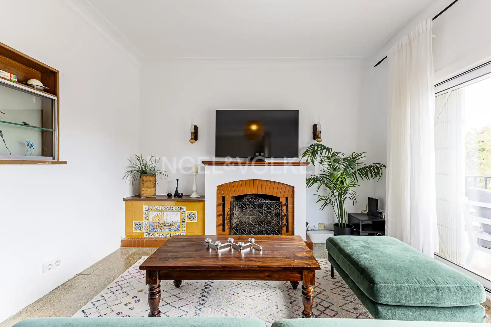 Living room of Flat for rent in Castelldefels  with Air Conditioner, Heating and Private garden
