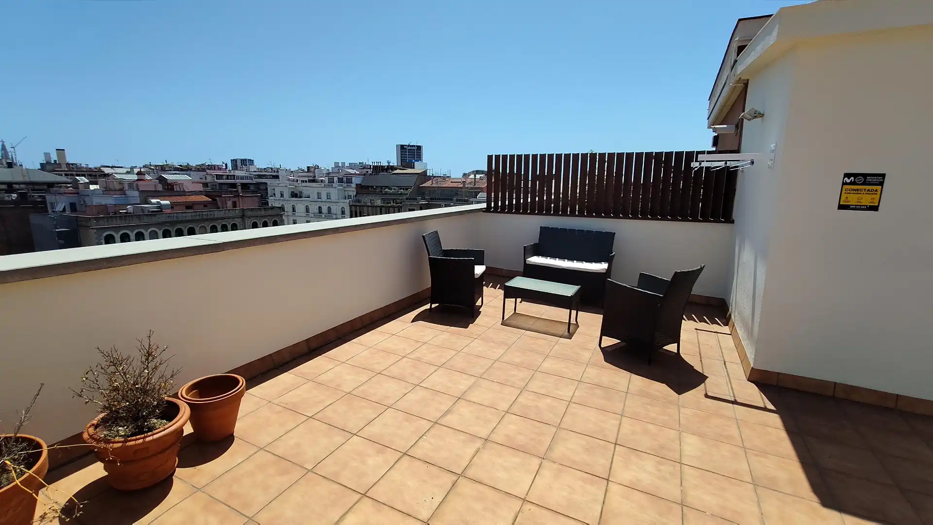 Terrasse von Wohnung zur Miete in Barcelona mit Klimaanlage, Heizung und Parkett