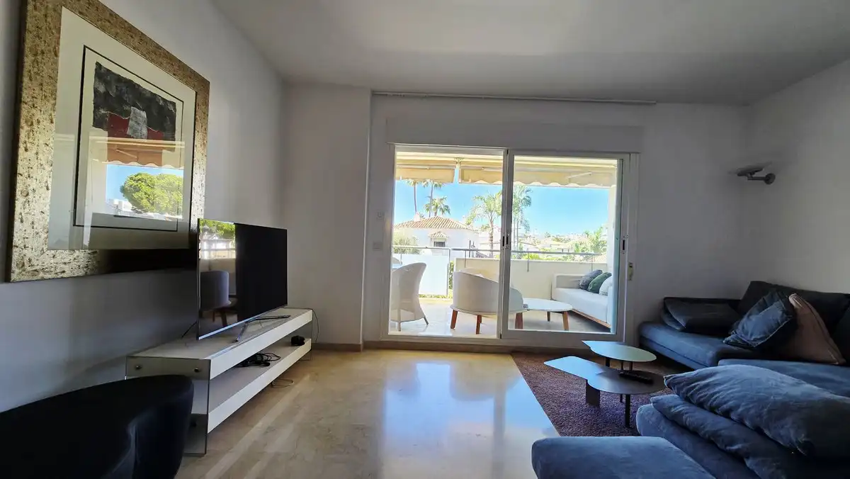 Living room of Apartments for rent in Marbella  with Air Conditioner, Terrace and Community pool