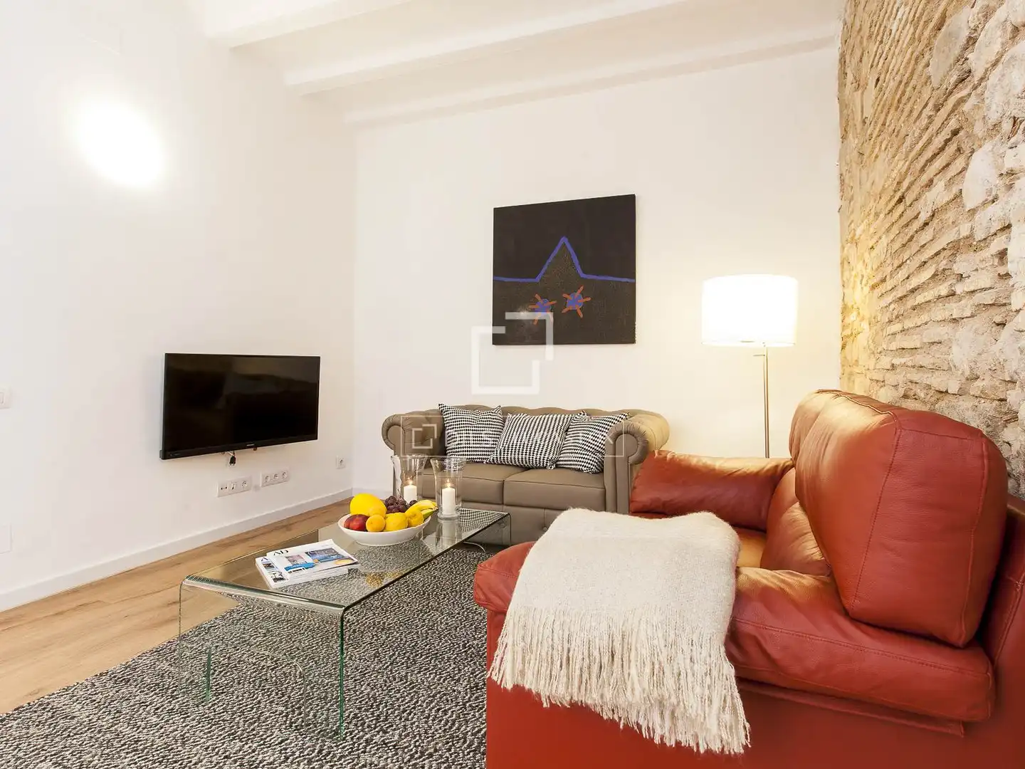 Sala de estar de Piso en venta en Barcelona con Aire acondicionado, Amueblado y Balcón