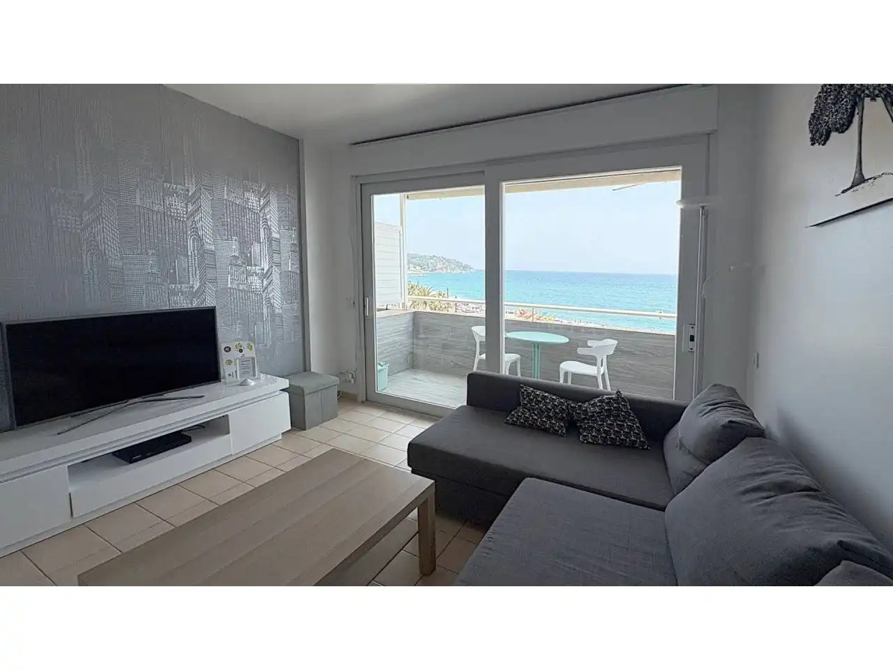 Sala d'estar de Pis en venda en Lloret de Mar amb Aire condicionat, Calefacció i Moblat