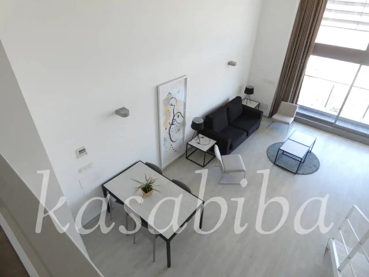 Wohnzimmer von Loft zur Miete in Valencia mit Klimaanlage, Heizung und Parkett