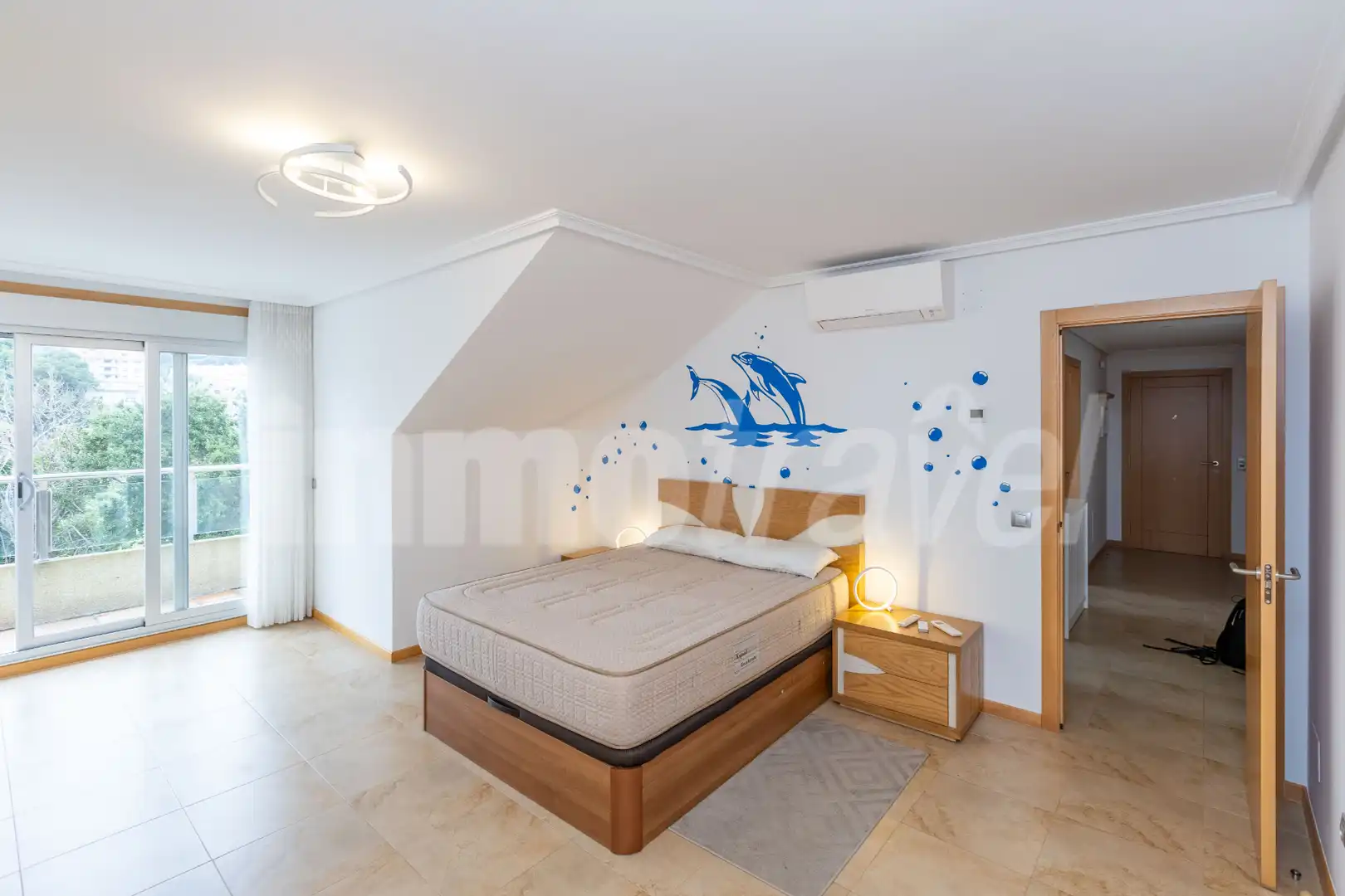 Bedroom of Attic for sale in Sanxenxo  with Air Conditioner, Heating and Terrace