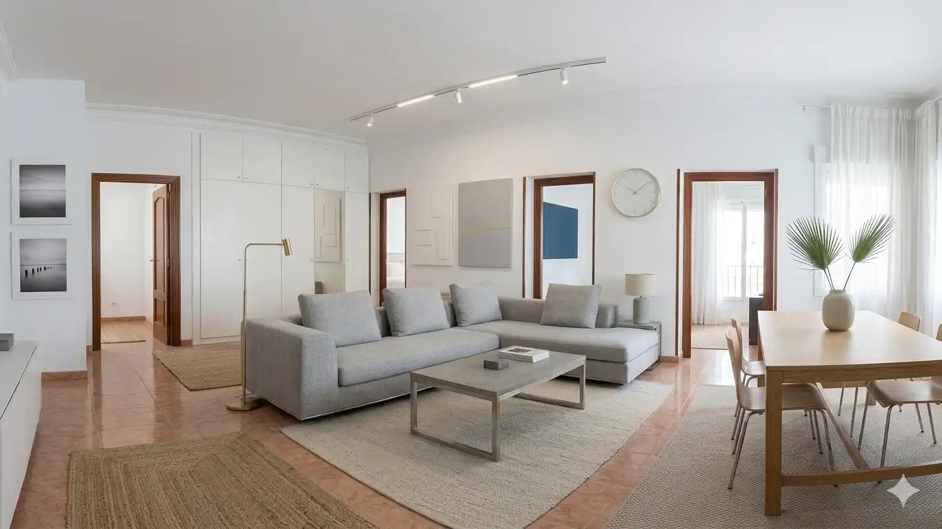 Living room of Flat for sale in Madrid  with Heating, Furnished and Balcony