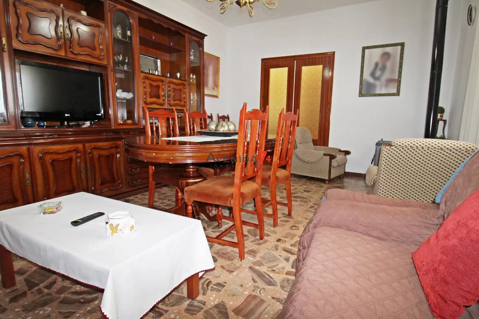 Sala d'estar de Casa o xalet en venda en Lorca amb Aire condicionat, Jardí privat i Moblat