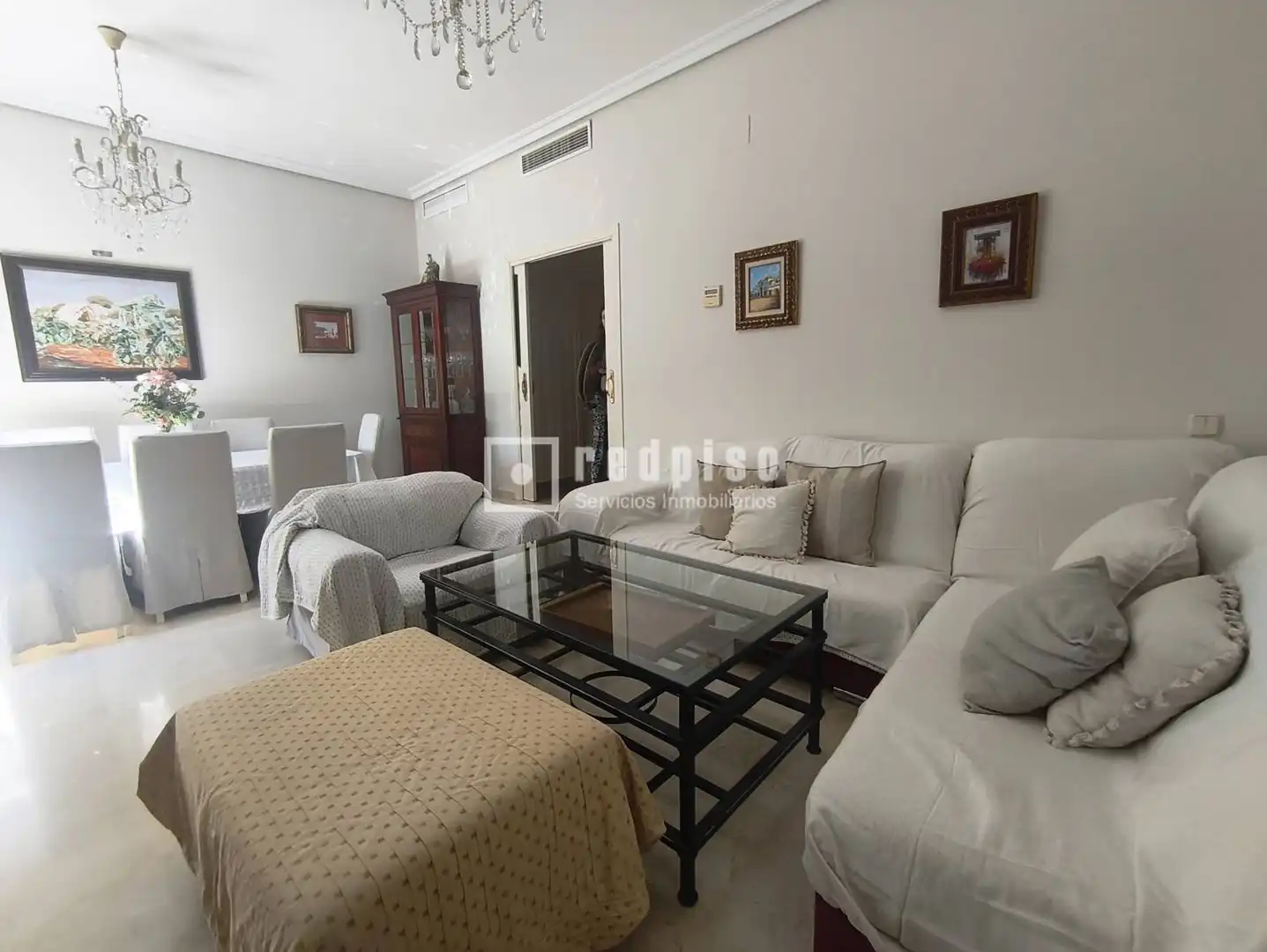 Sala de estar de Piso de alquiler en Sevilla con Aire acondicionado, Terraza y Amueblado