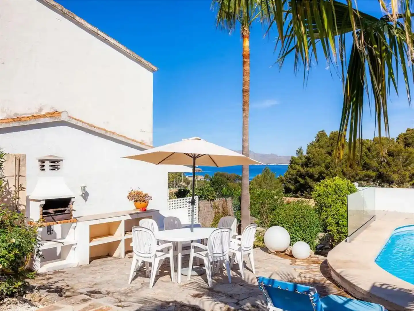 Terrasse von Country house zur Miete in Alcúdia mit Klimaanlage, Privatgarten und Parkett