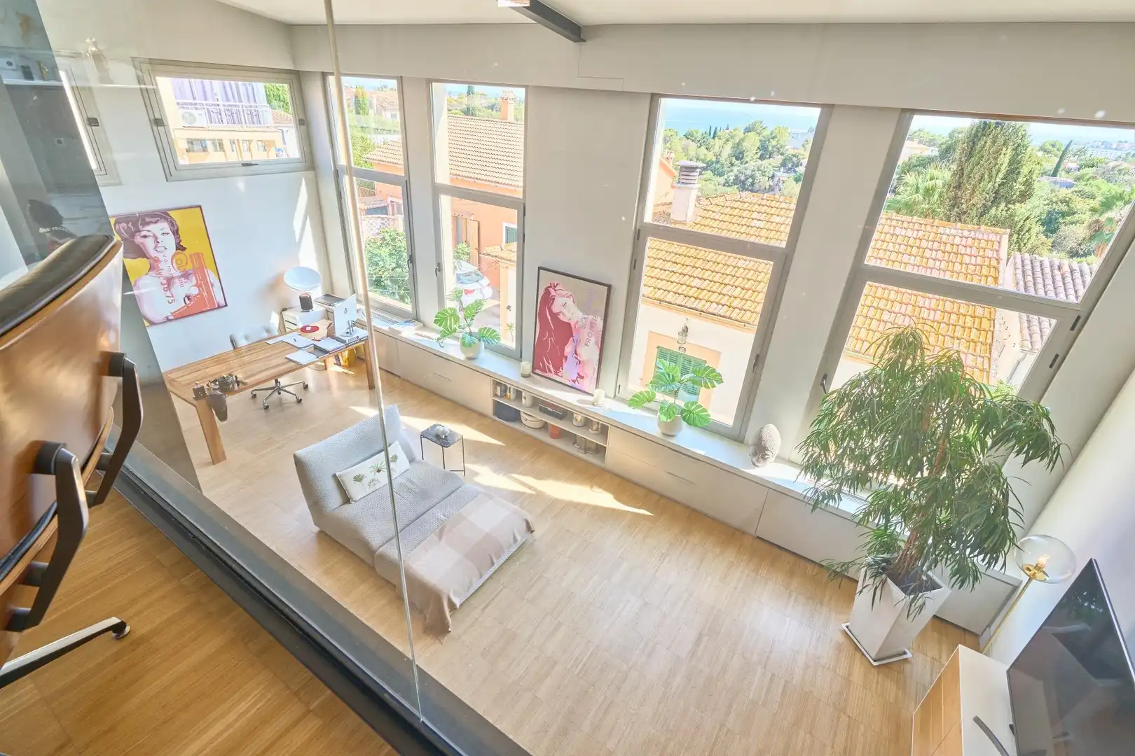 Living room of Houses for sale in  Palma de Mallorca  with Air Conditioner, Heating and Parquet flooring