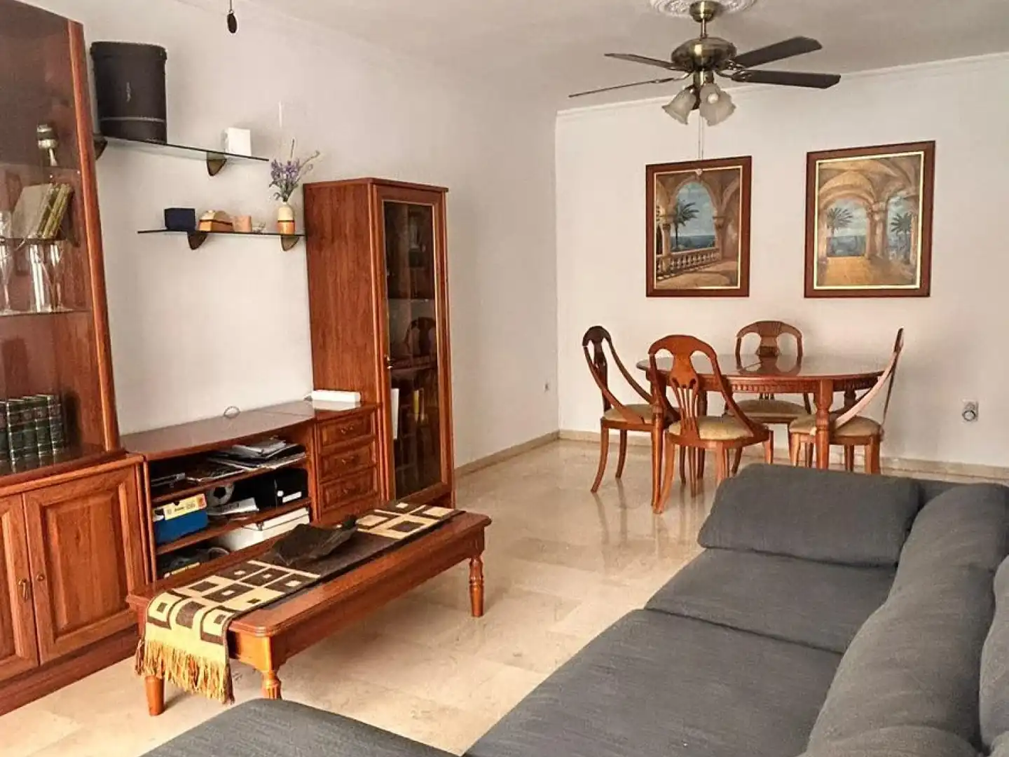 Sala d'estar de Apartament de lloguer en Málaga amb Terrassa, Moblat i Rentadora